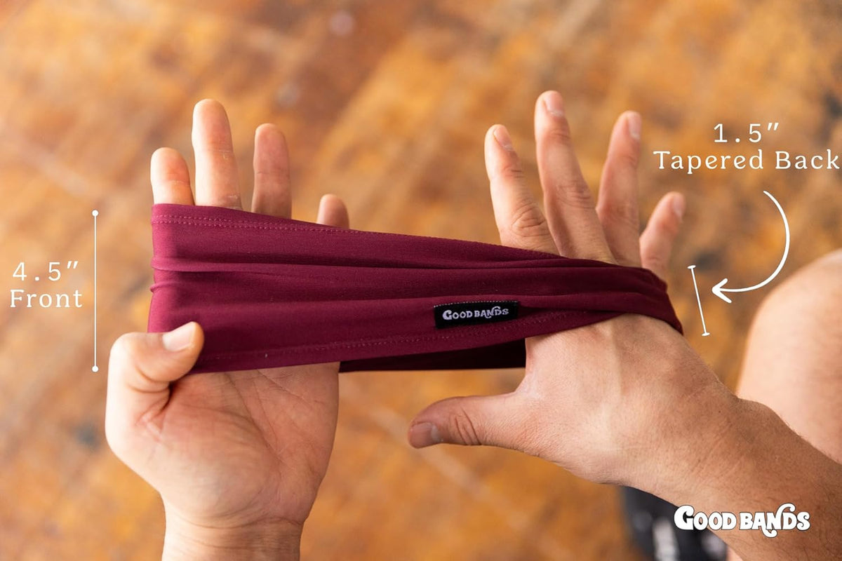 Sweatband for Men and Women - Unisex Non Slip Headband that Wicks Moisture and Eliminates Excess Sweat - Durable & Long-Lasting - Running, Sports, Gym