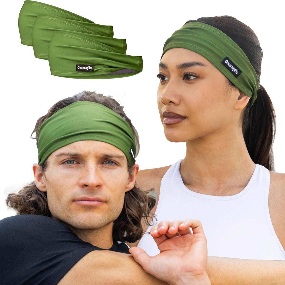 Sweatband for Men and Women - Unisex Non Slip Headband that Wicks Moisture and Eliminates Excess Sweat - Durable & Long-Lasting - Running, Sports, Gym