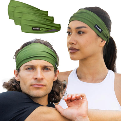 Sweatband for Men and Women - Unisex Non Slip Headband that Wicks Moisture and Eliminates Excess Sweat - Durable & Long-Lasting - Running, Sports, Gym