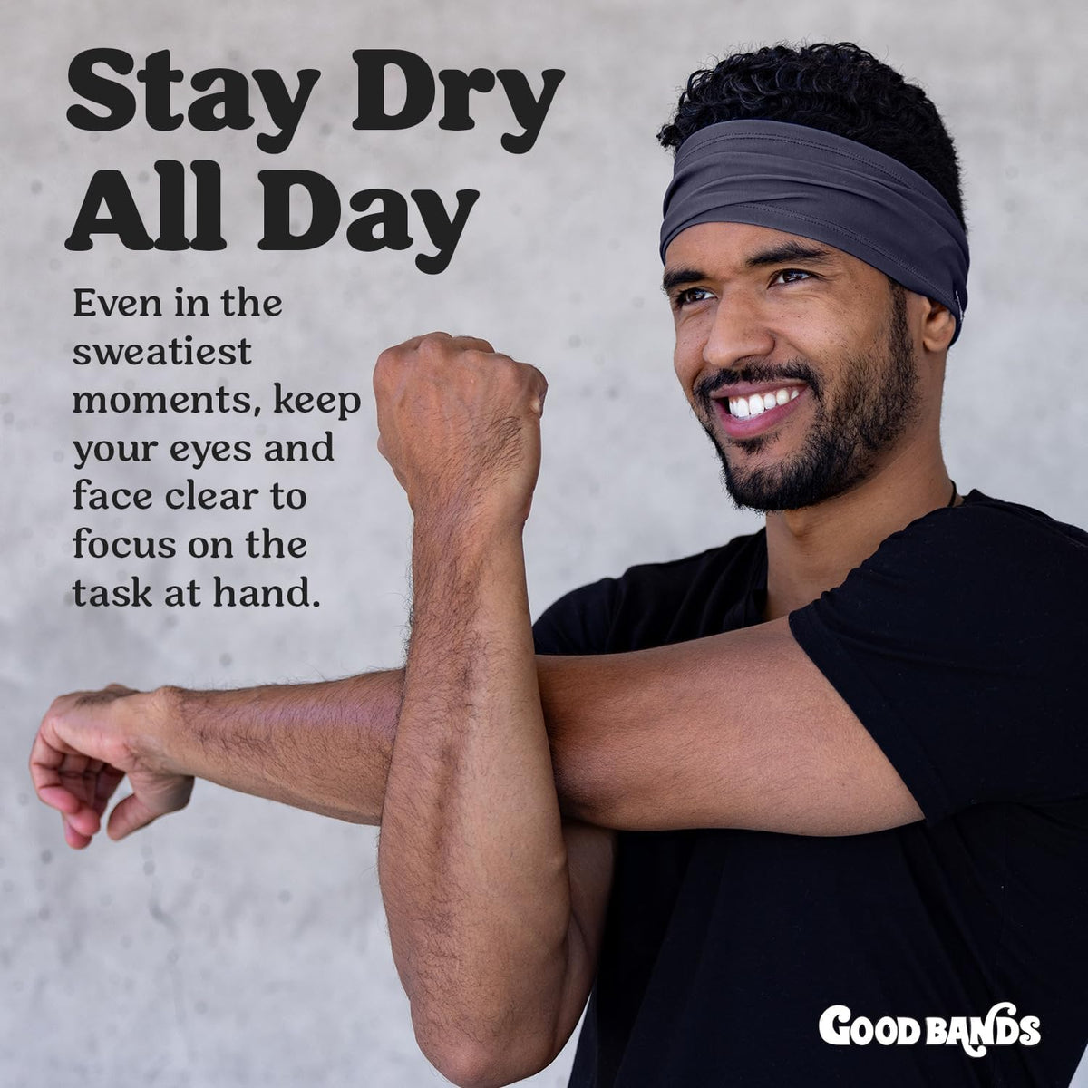 Sweatband for Men and Women - Unisex Non Slip Headband that Wicks Moisture and Eliminates Excess Sweat - Durable & Long-Lasting - Running, Sports, Gym