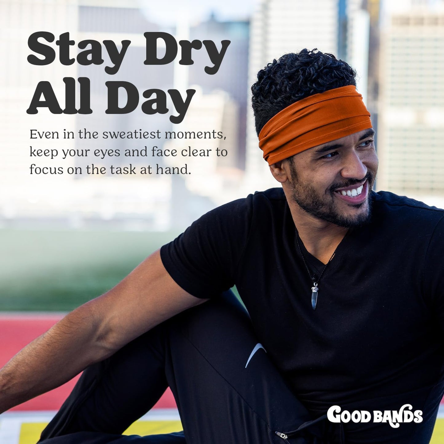 Sweatband for Men and Women - Unisex Non Slip Headband that Wicks Moisture and Eliminates Excess Sweat - Durable & Long-Lasting - Running, Sports, Gym