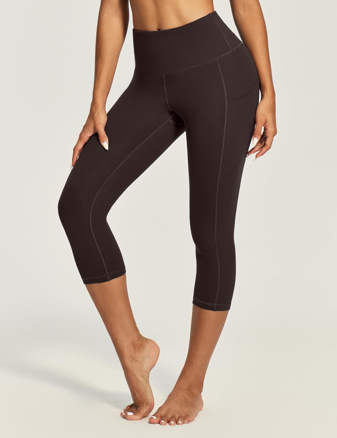 IUGA Capri Leggings for Women with Pockets High Waisted Tummy Control Compression Yoga Pants Workout Gym Capris