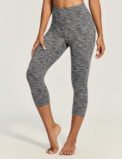 IUGA Capri Leggings for Women with Pockets High Waisted Tummy Control Compression Yoga Pants Workout Gym Capris