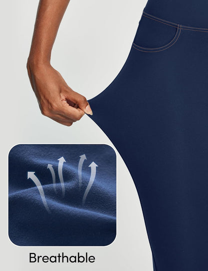 IUGA Capri Leggings for Women with Pockets High Waisted Tummy Control Compression Yoga Pants Workout Gym Capris