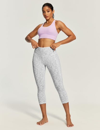 IUGA Capri Leggings for Women with Pockets High Waisted Tummy Control Compression Yoga Pants Workout Gym Capris