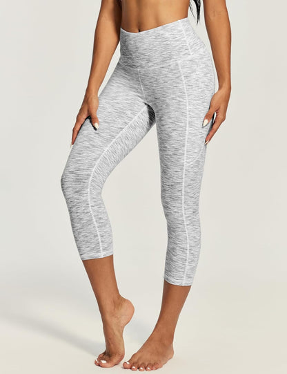 IUGA Capri Leggings for Women with Pockets High Waisted Tummy Control Compression Yoga Pants Workout Gym Capris