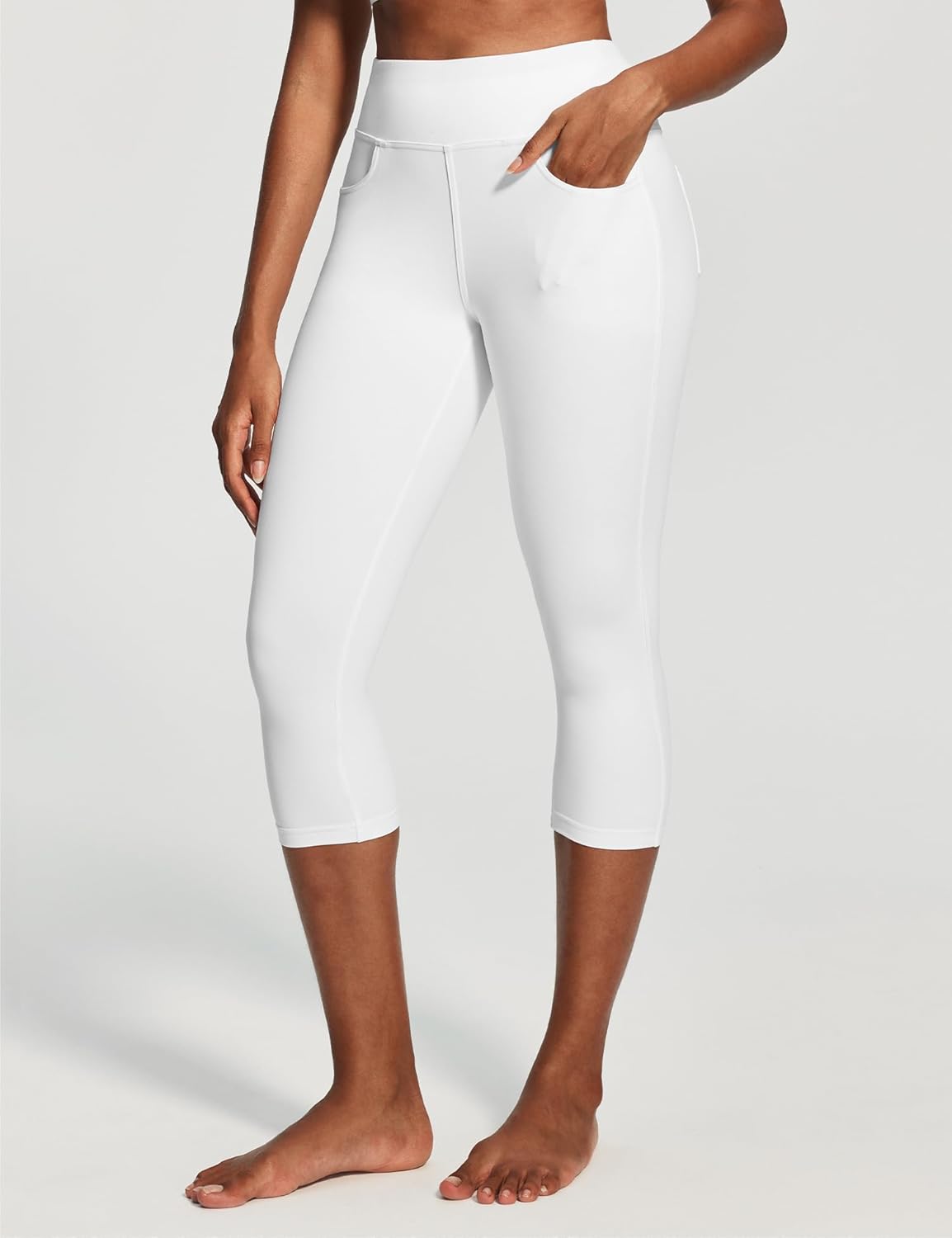 IUGA Capri Leggings for Women with Pockets High Waisted Tummy Control Compression Yoga Pants Workout Gym Capris