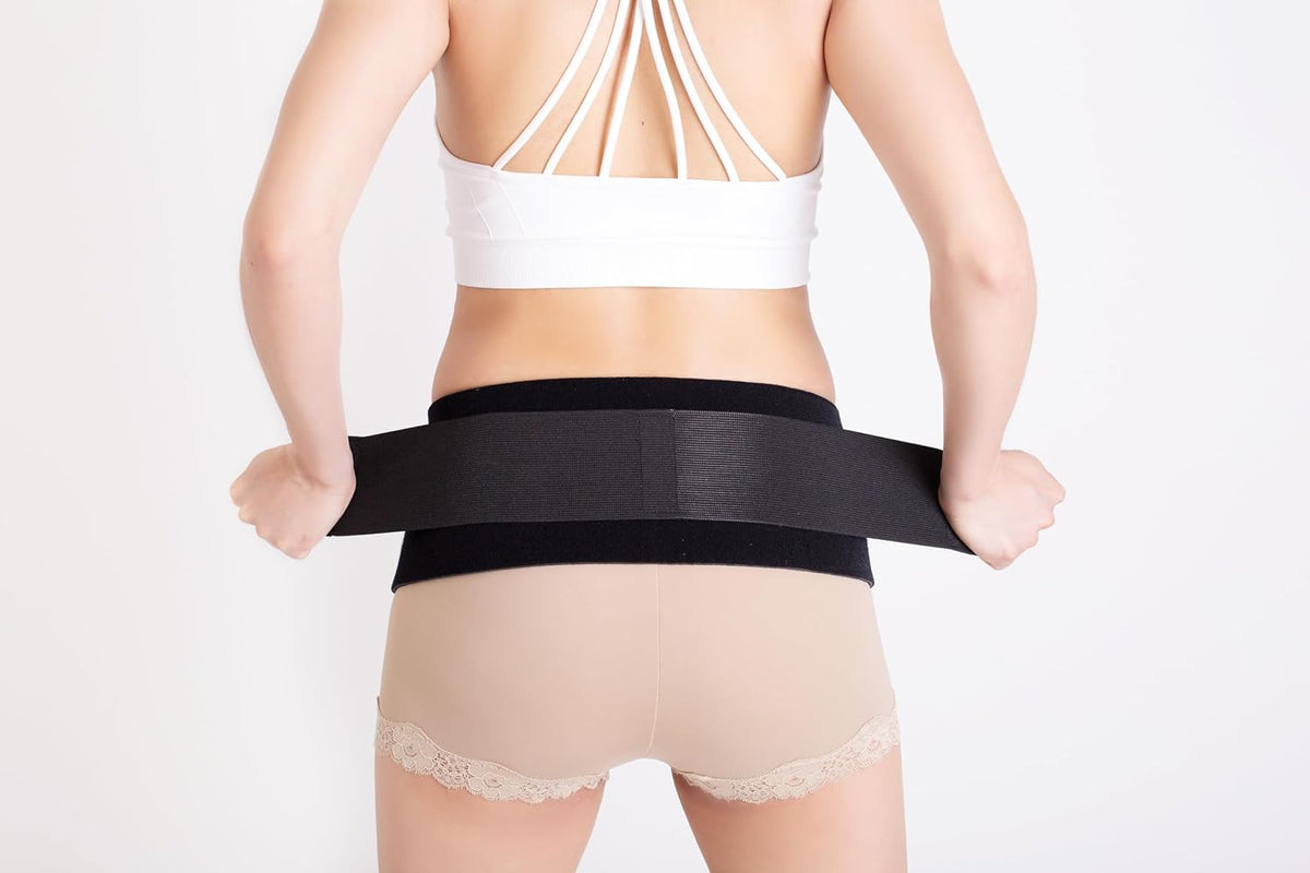 Baby Belly Band - Pregnancy & Maternity Belt With Medium Compression Groin Band - For Back, Hernia, and Pelvic Floor Pain - Medium
