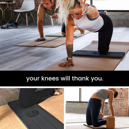 Premium Yoga Knee Pad Cushion – Extra Thick Support for Knees, Elbows & Headstands | All the Comfort of an Extra Thick Yoga Mat with the Stability You Need for Standing Poses | Reversible Non-Slip Grip | Ideal for Yoga & Pilates Knee Pads