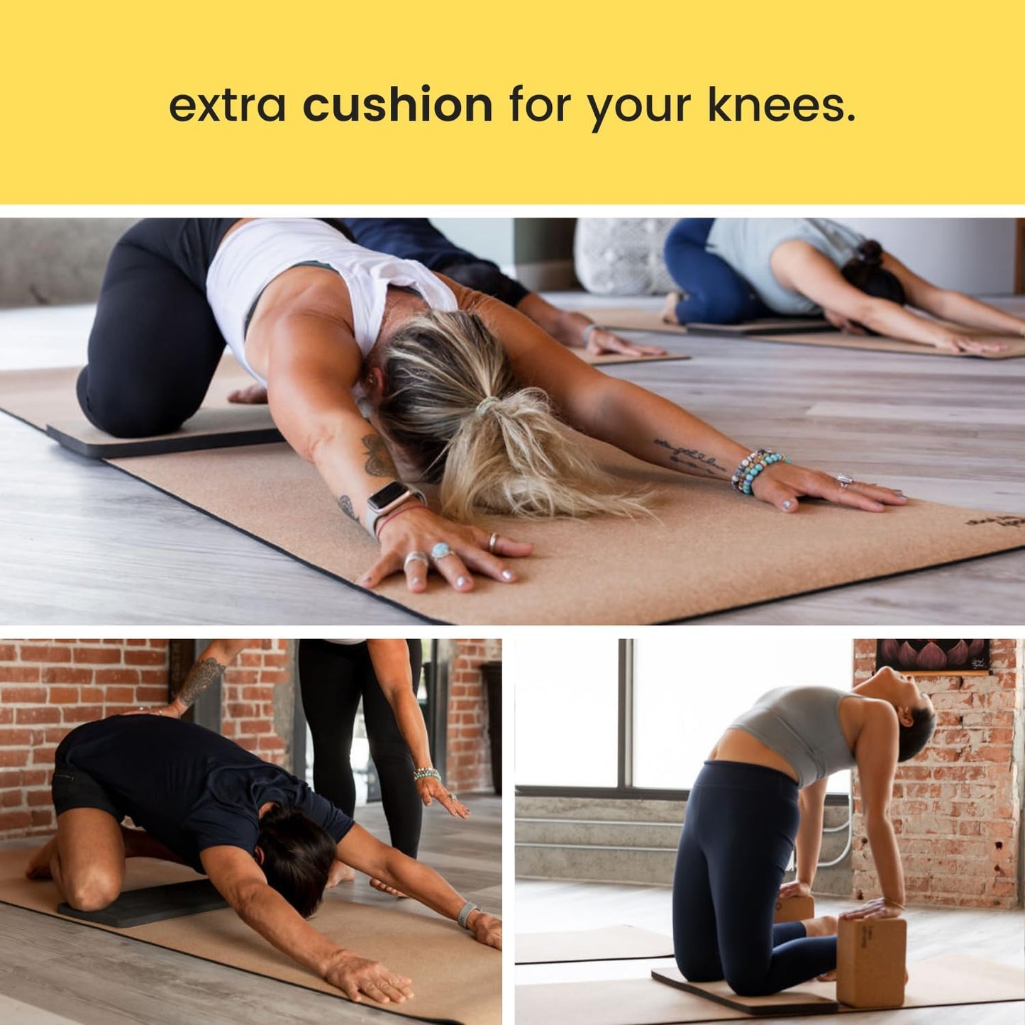 Premium Yoga Knee Pad Cushion – Extra Thick Support for Knees, Elbows & Headstands | All the Comfort of an Extra Thick Yoga Mat with the Stability You Need for Standing Poses | Reversible Non-Slip Grip | Ideal for Yoga & Pilates Knee Pads