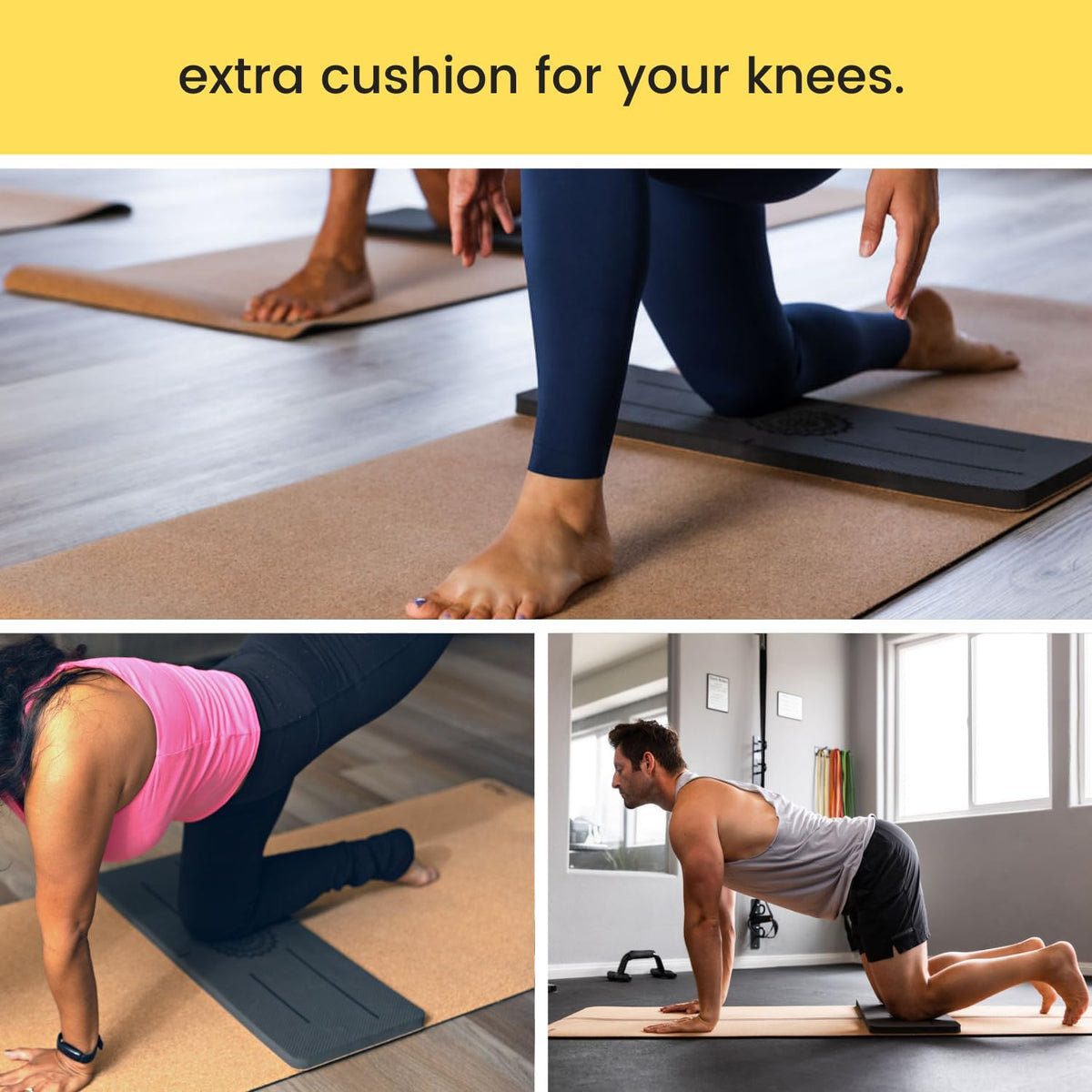 Premium Yoga Knee Pad Cushion – Extra Thick Support for Knees, Elbows & Headstands | All the Comfort of an Extra Thick Yoga Mat with the Stability You Need for Standing Poses | Reversible Non-Slip Grip | Ideal for Yoga & Pilates Knee Pads