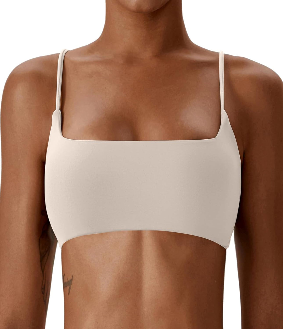 Women's Sports Bras Wirefree Racerback Workout Bras Sexy Thin Straps Yoga Sport Bras with Removable Pads