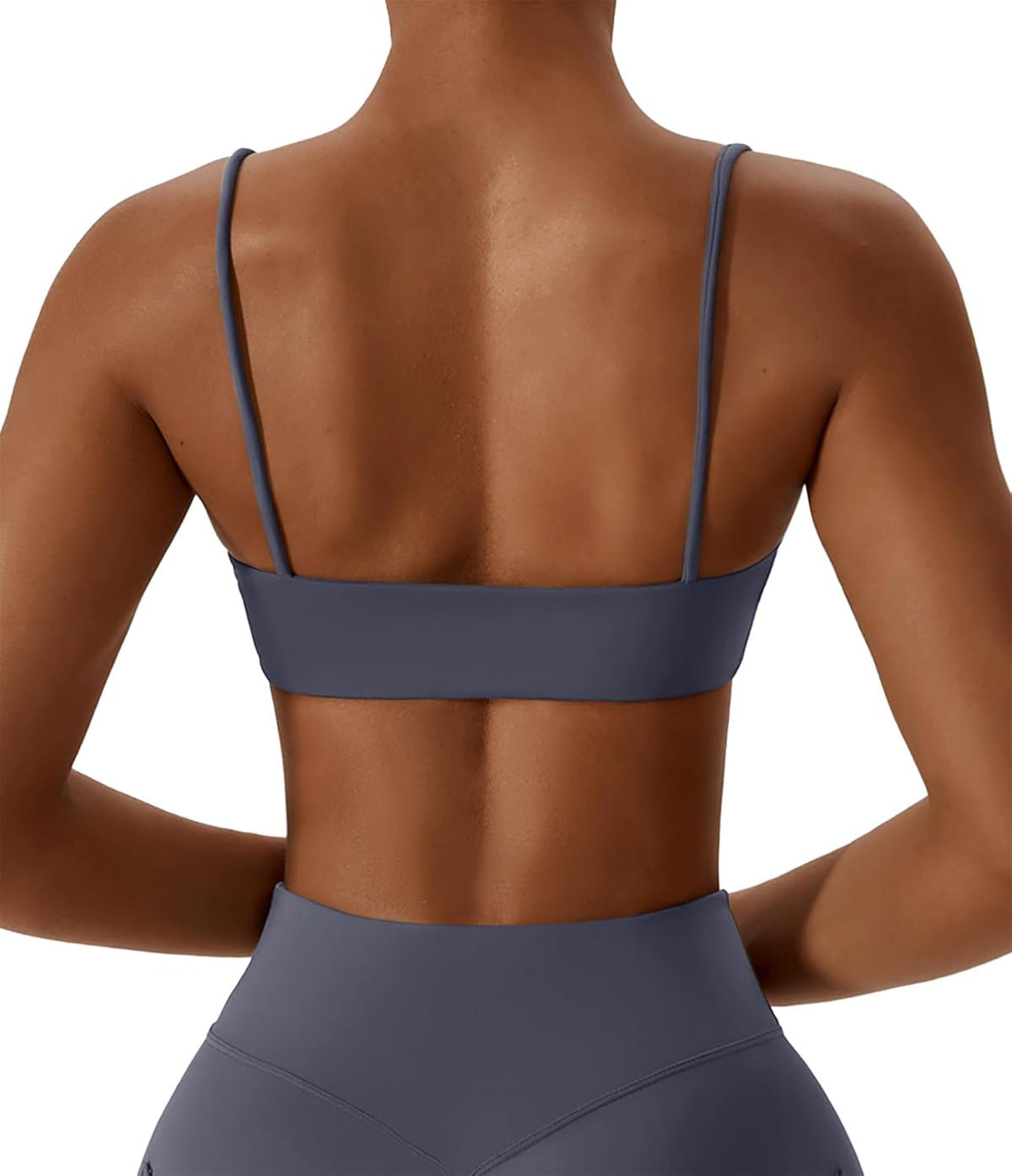 Women's Sports Bras Wirefree Racerback Workout Bras Sexy Thin Straps Yoga Sport Bras with Removable Pads