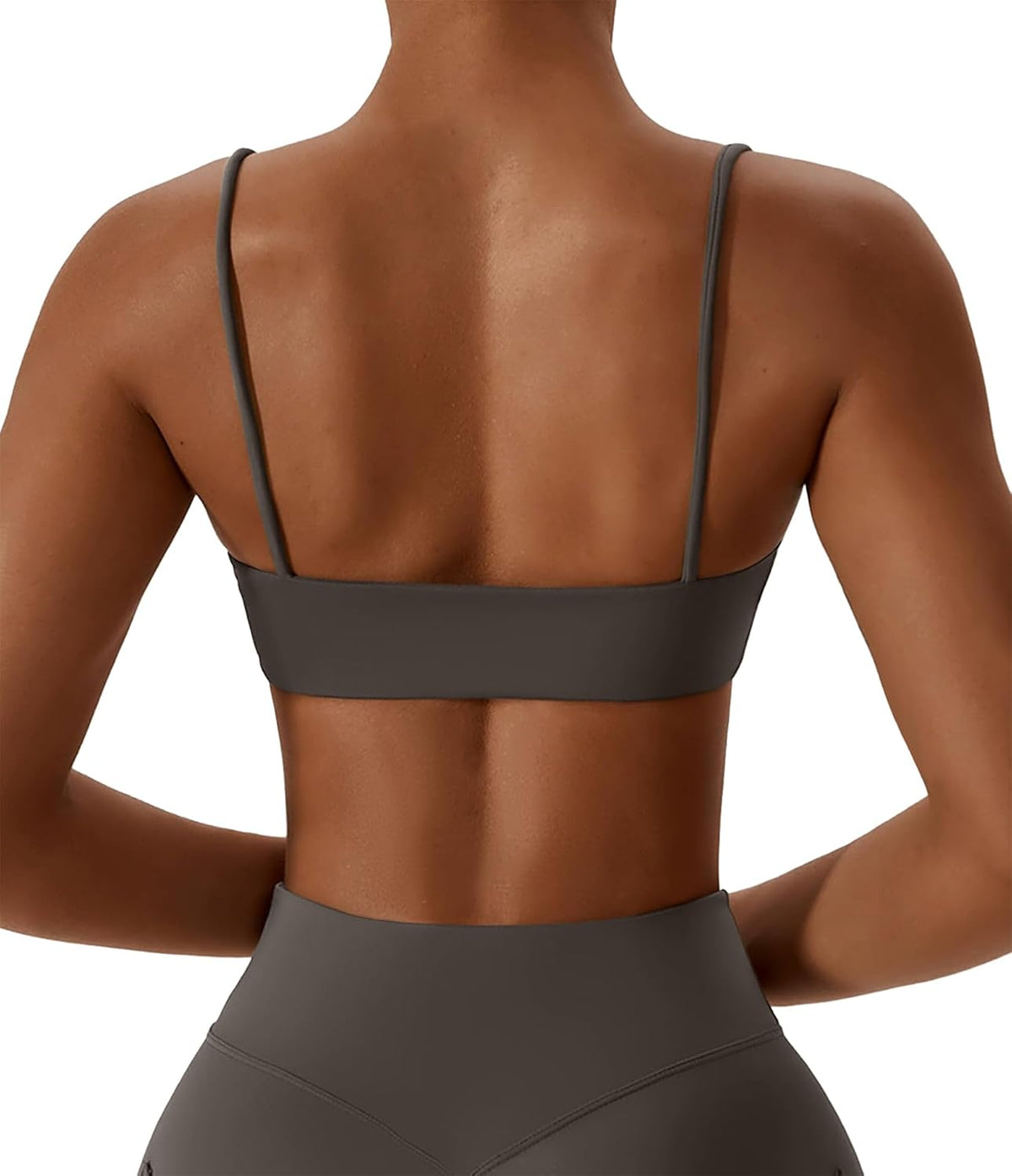 Women's Sports Bras Wirefree Racerback Workout Bras Sexy Thin Straps Yoga Sport Bras with Removable Pads