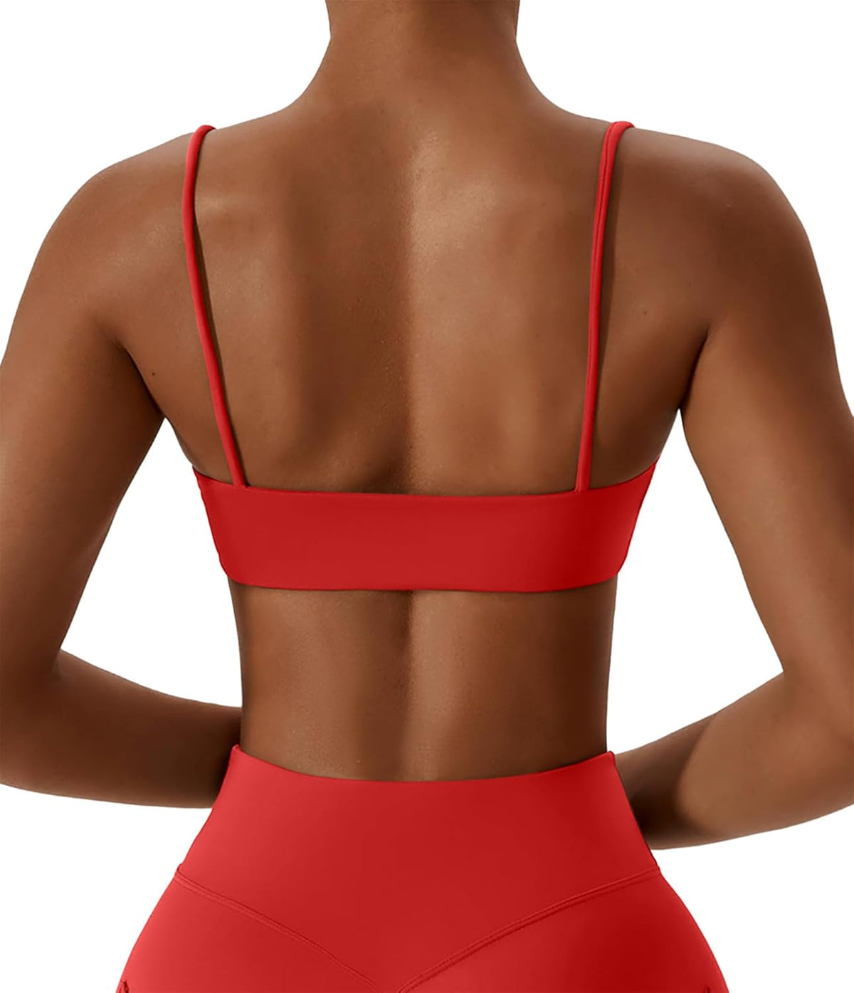 Women's Sports Bras Wirefree Racerback Workout Bras Sexy Thin Straps Yoga Sport Bras with Removable Pads