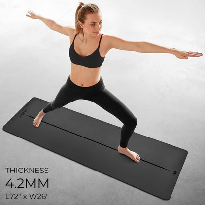 Ultra Grip Pro Yoga Mat – Extreme Non-Slip Grip for Dry & Sweaty Practice, Alignment Lines, Cushioned Support, Extra Wide 72 x 26 in, for Yoga, Pilates & Hot Yoga