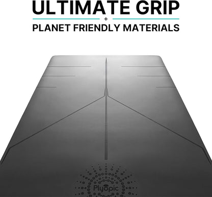 Ultra Grip Pro Yoga Mat – Extreme Non-Slip Grip for Dry & Sweaty Practice, Alignment Lines, Cushioned Support, Extra Wide 72 x 26 in, for Yoga, Pilates & Hot Yoga