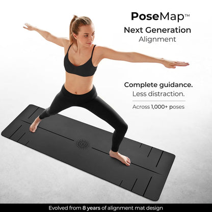 Ultra Grip Pro Yoga Mat – Extreme Non-Slip Grip for Dry & Sweaty Practice, Alignment Lines, Cushioned Support, Extra Wide 72 x 26 in, for Yoga, Pilates & Hot Yoga