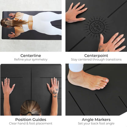 Ultra Grip Pro Yoga Mat – Extreme Non-Slip Grip for Dry & Sweaty Practice, Alignment Lines, Cushioned Support, Extra Wide 72 x 26 in, for Yoga, Pilates & Hot Yoga