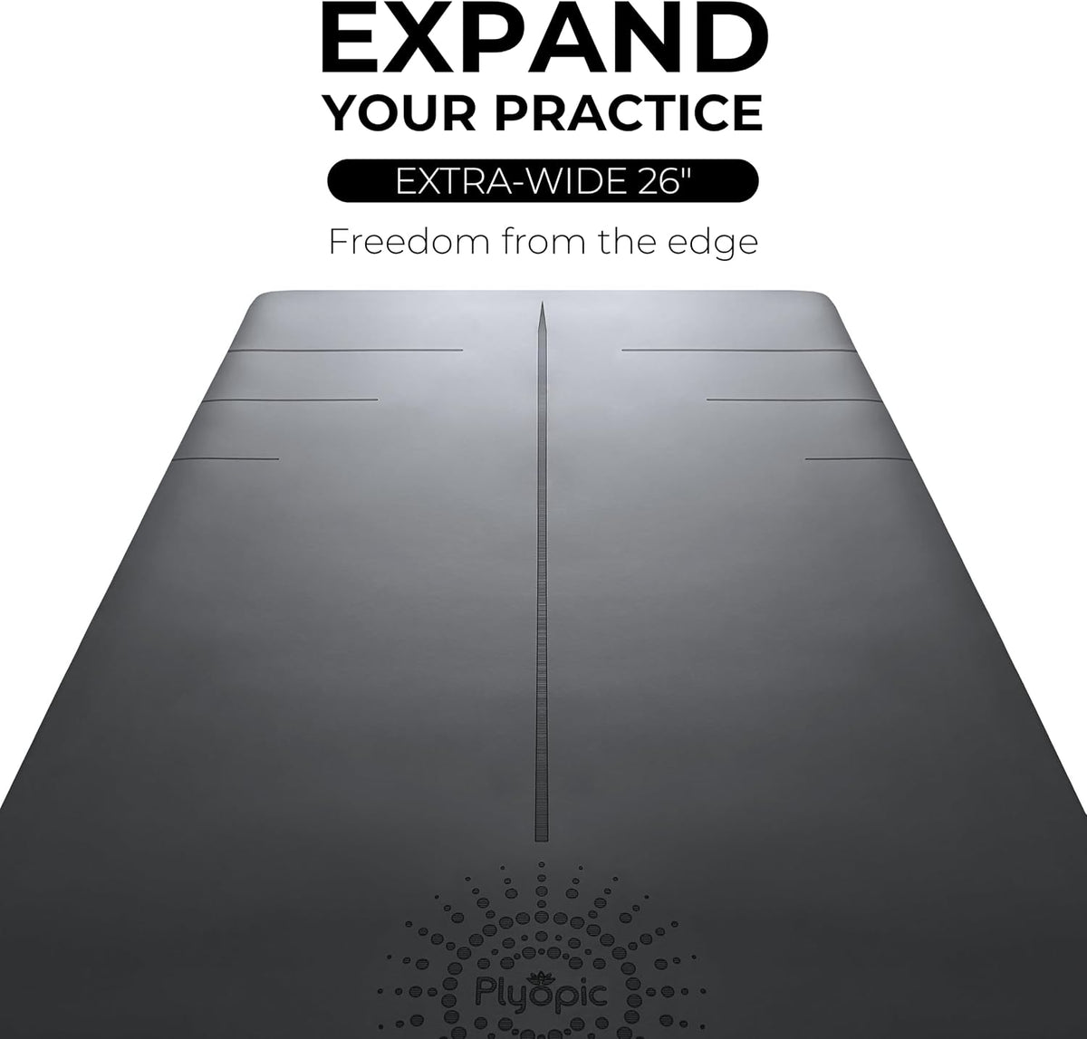 Ultra Grip Pro Yoga Mat – Extreme Non-Slip Grip for Dry & Sweaty Practice, Alignment Lines, Cushioned Support, Extra Wide 72 x 26 in, for Yoga, Pilates & Hot Yoga