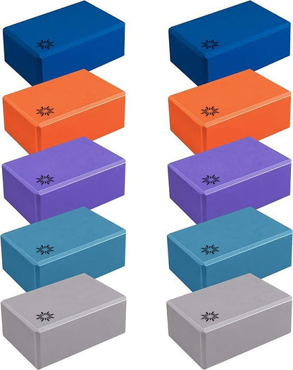 Bulk 4 in Foam Yoga Blocks, 10 Pack