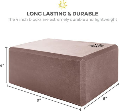 Bulk 4 in Foam Yoga Blocks, 10 Pack