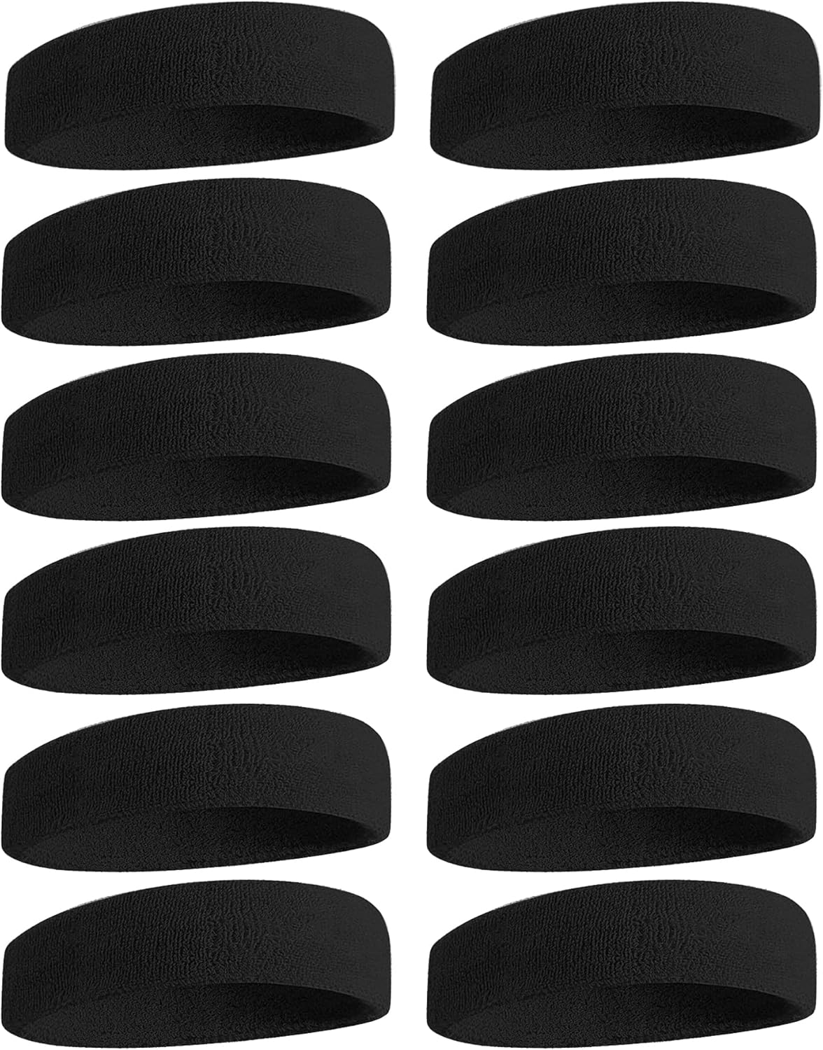 Sweatbands Sports Headband for Men & Women, Moisture Wicking Hairband Athletic Towel Headbands Cotton Head Sweat Bands for Running, Cycling, Yoga, Spa