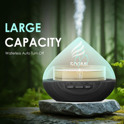 500ML Essential Oil Scent Diffuser: Remote Control &14 Colors LED for Home