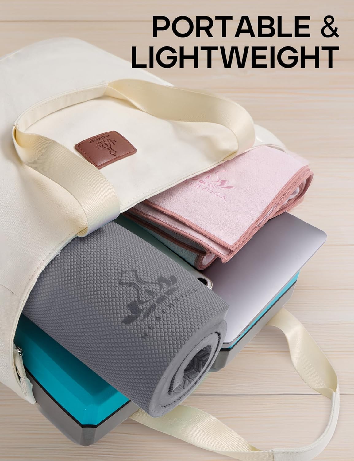 Yoga Knee Pads Cushion Non-Slip Yoga Mat Thick Yoga Accessories for Women Workout Pilates Kneeling Pads for Working out Exercise 26"x10"x0.5"