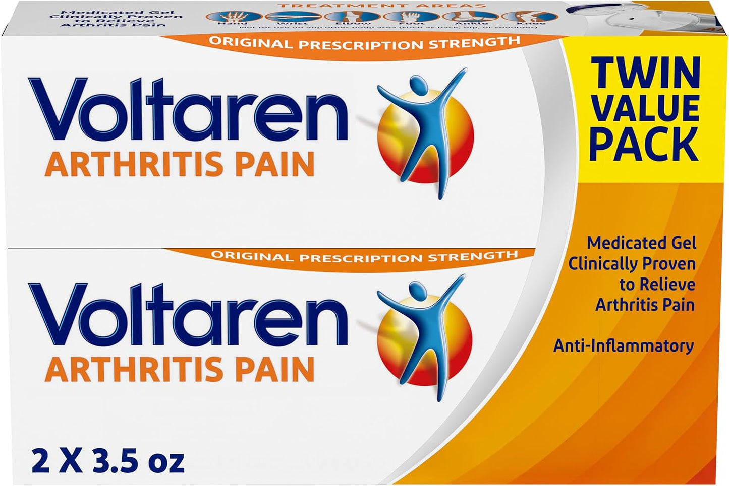 Arthritis Pain Gel, Diclofenac Pain Relief Cream, 100 g, 2 Pack