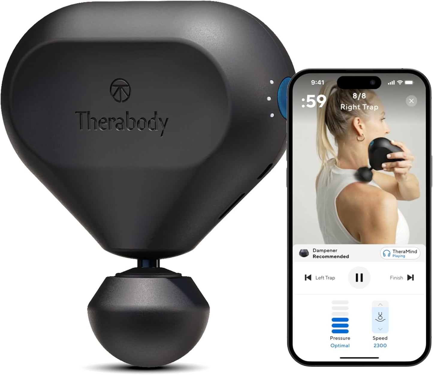Therabody Mini 3rd Gen Massage Gun | Travel Essential, Black