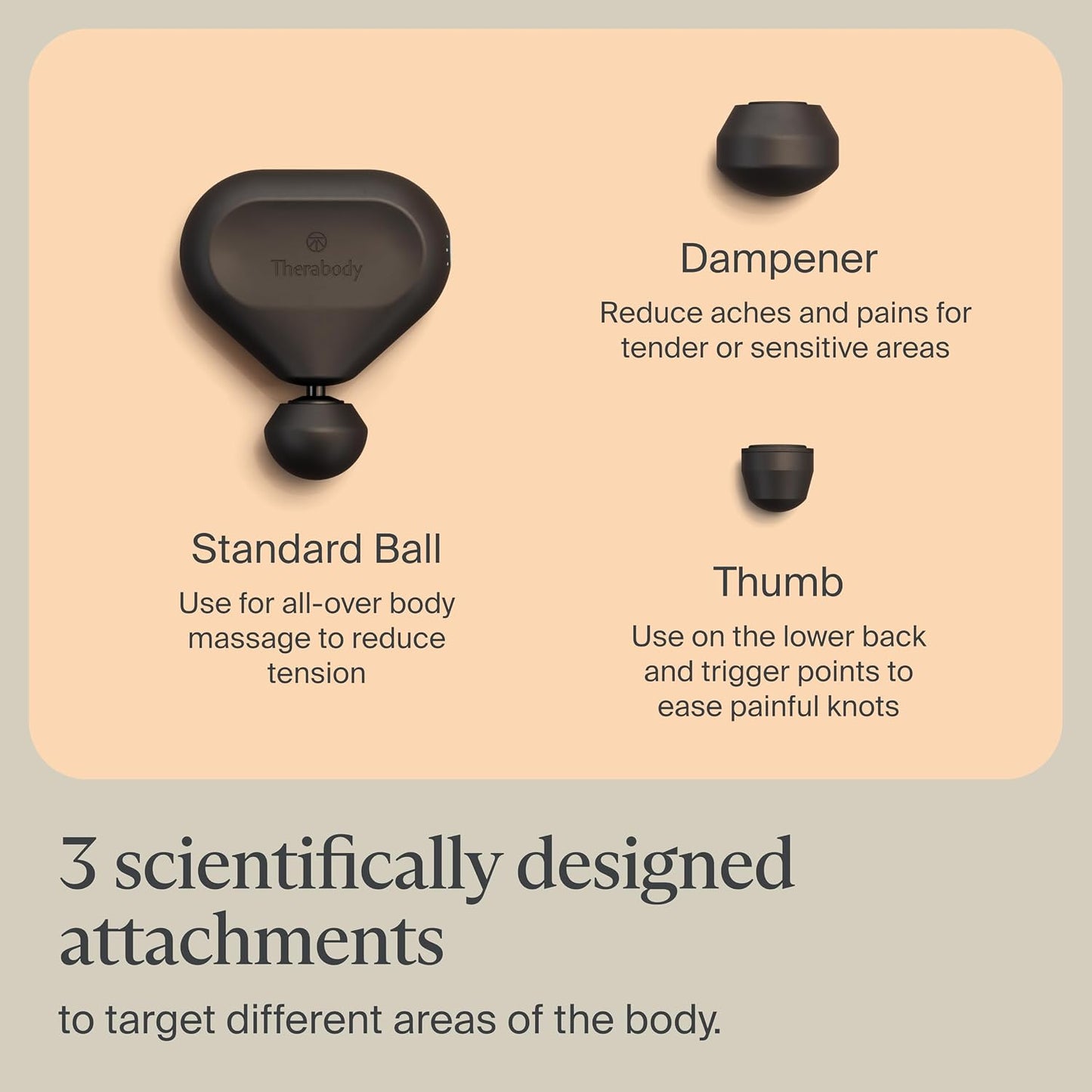 Therabody Mini 3rd Gen Massage Gun | Travel Essential, Black