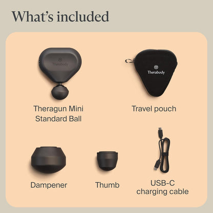 Therabody Mini 3rd Gen Massage Gun | Travel Essential, Black