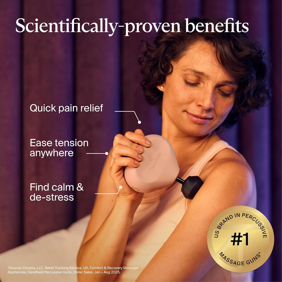 Therabody Mini 3rd Gen Massage Gun | Travel Essential, Black