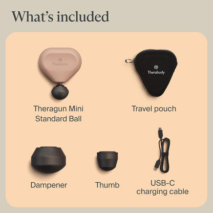 Therabody Mini 3rd Gen Massage Gun | Travel Essential, Black