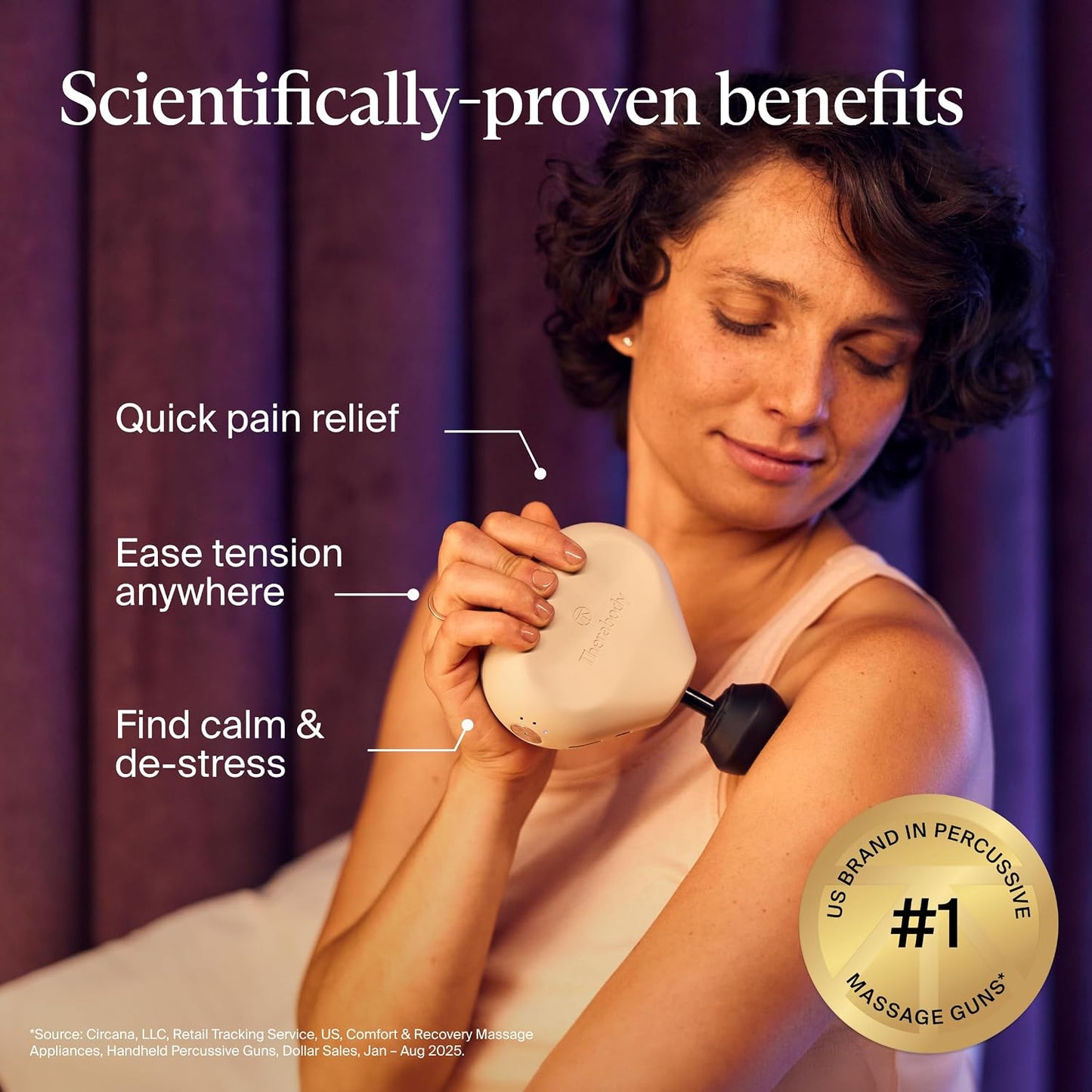 Therabody Mini 3rd Gen Massage Gun | Travel Essential, Black