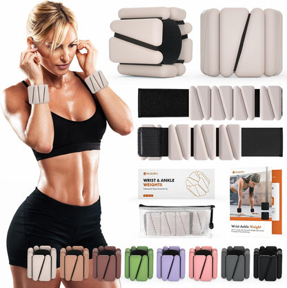 Wrist Weights, Ankle Weights for Women Men, Adjustable Wrist Weighted Bracelet for Home Gym Workout, Running, Yoga, Exercise, Strength Training