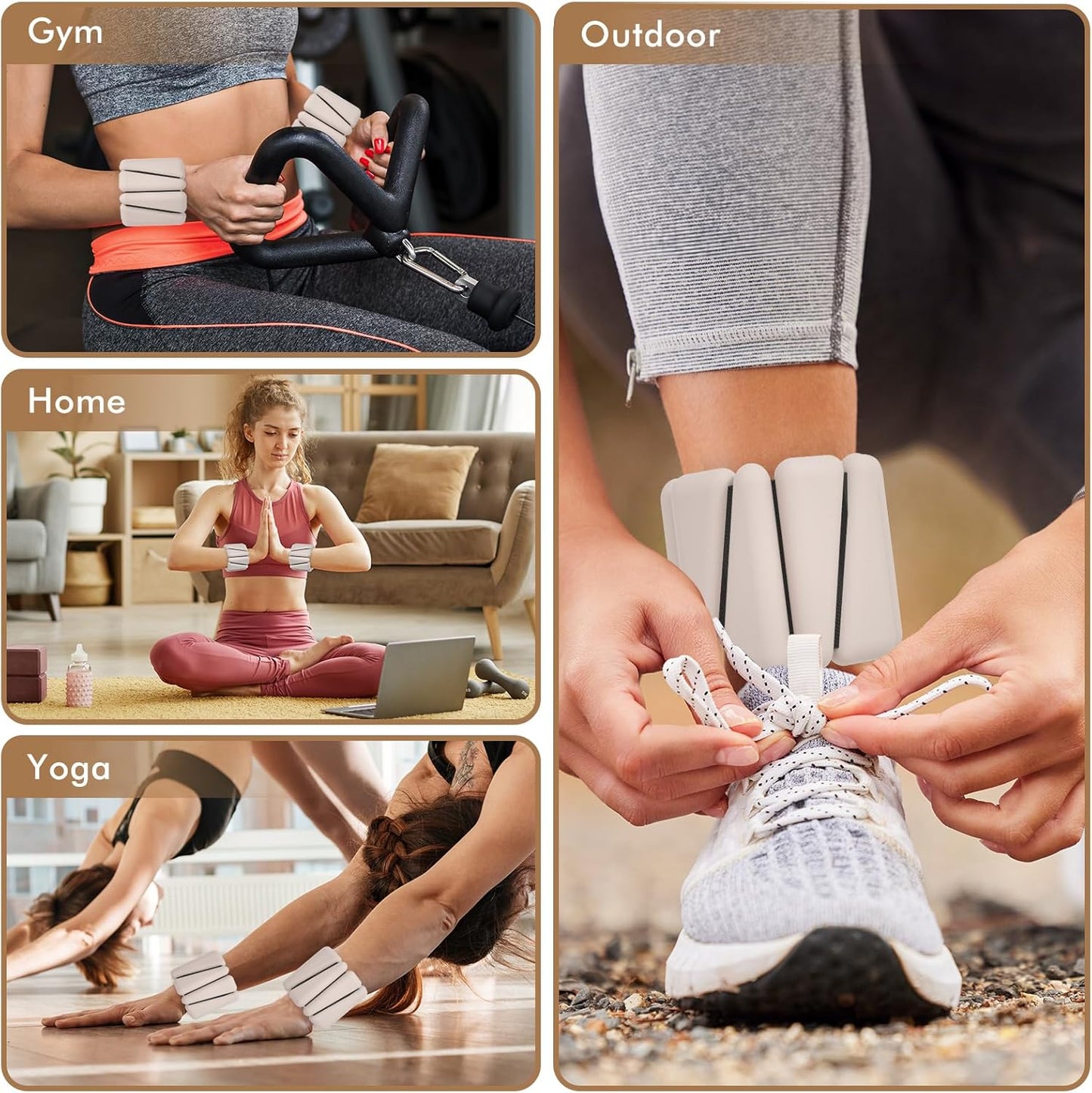 Wrist Weights, Ankle Weights for Women Men, Adjustable Wrist Weighted Bracelet for Home Gym Workout, Running, Yoga, Exercise, Strength Training