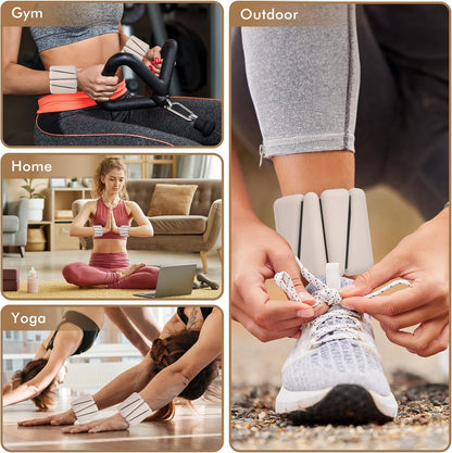 Wrist Weights, Ankle Weights for Women Men, Adjustable Wrist Weighted Bracelet for Home Gym Workout, Running, Yoga, Exercise, Strength Training