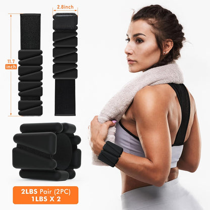 Wrist Weights, Ankle Weights for Women Men, Adjustable Wrist Weighted Bracelet for Home Gym Workout, Running, Yoga, Exercise, Strength Training