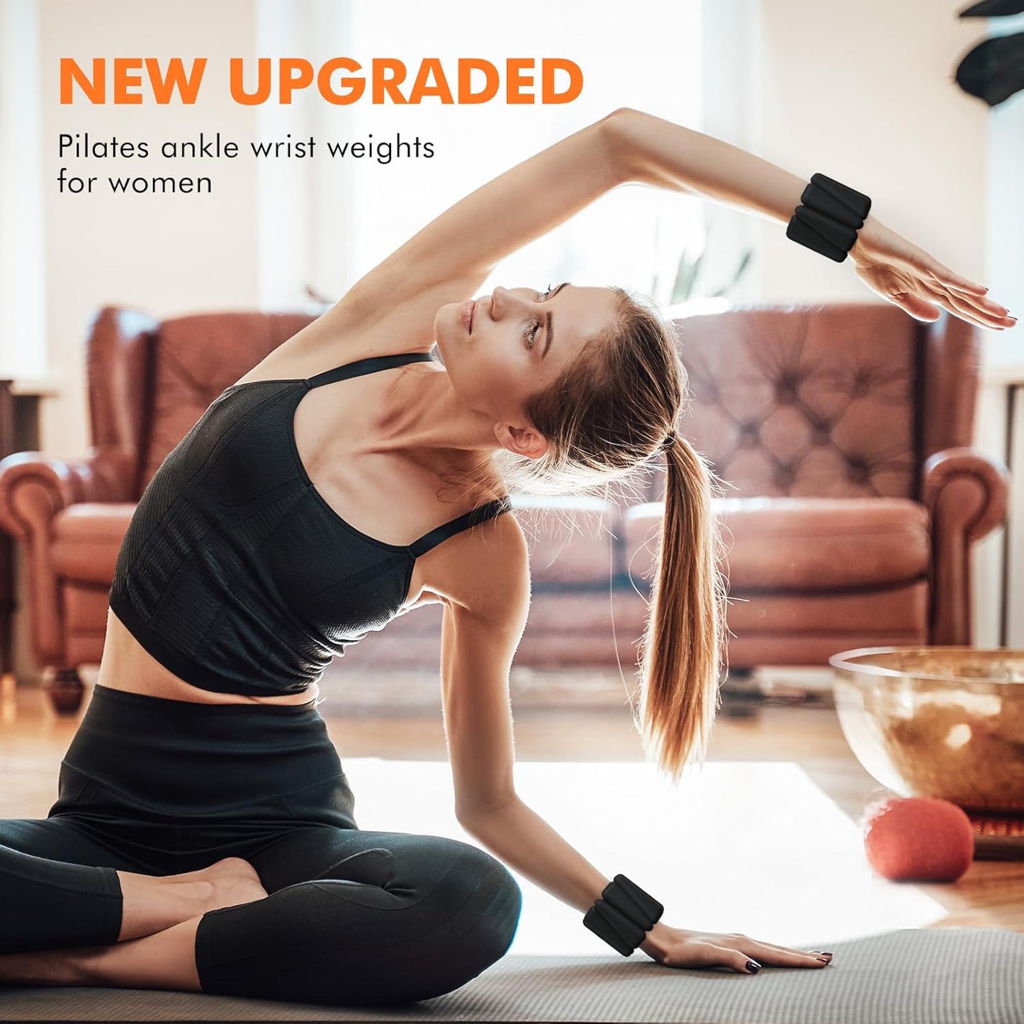 Wrist Weights, Ankle Weights for Women Men, Adjustable Wrist Weighted Bracelet for Home Gym Workout, Running, Yoga, Exercise, Strength Training