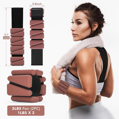 Wrist Weights, Ankle Weights for Women Men, Adjustable Wrist Weighted Bracelet for Home Gym Workout, Running, Yoga, Exercise, Strength Training