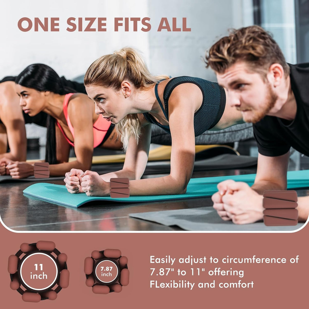 Wrist Weights, Ankle Weights for Women Men, Adjustable Wrist Weighted Bracelet for Home Gym Workout, Running, Yoga, Exercise, Strength Training