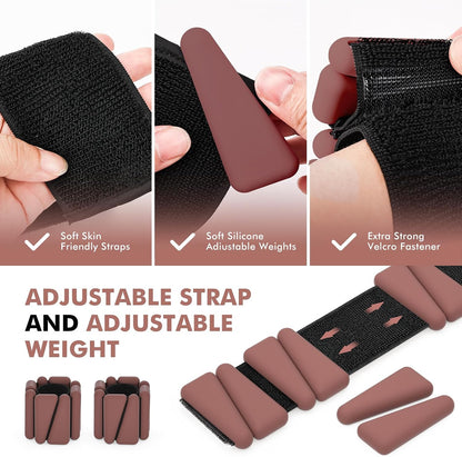 Wrist Weights, Ankle Weights for Women Men, Adjustable Wrist Weighted Bracelet for Home Gym Workout, Running, Yoga, Exercise, Strength Training