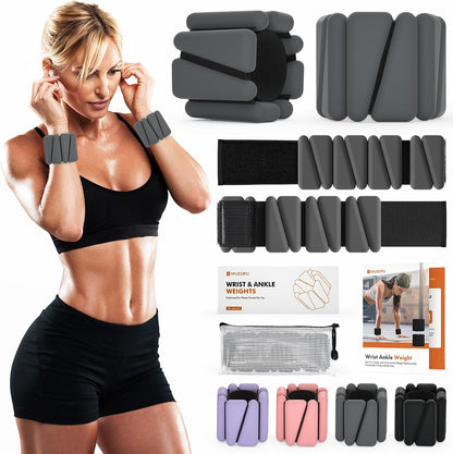 Wrist Weights, Ankle Weights for Women Men, Adjustable Wrist Weighted Bracelet for Home Gym Workout, Running, Yoga, Exercise, Strength Training