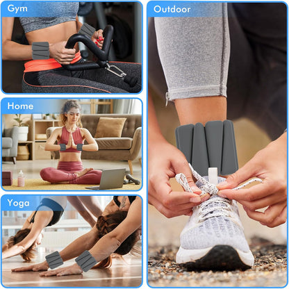 Wrist Weights, Ankle Weights for Women Men, Adjustable Wrist Weighted Bracelet for Home Gym Workout, Running, Yoga, Exercise, Strength Training