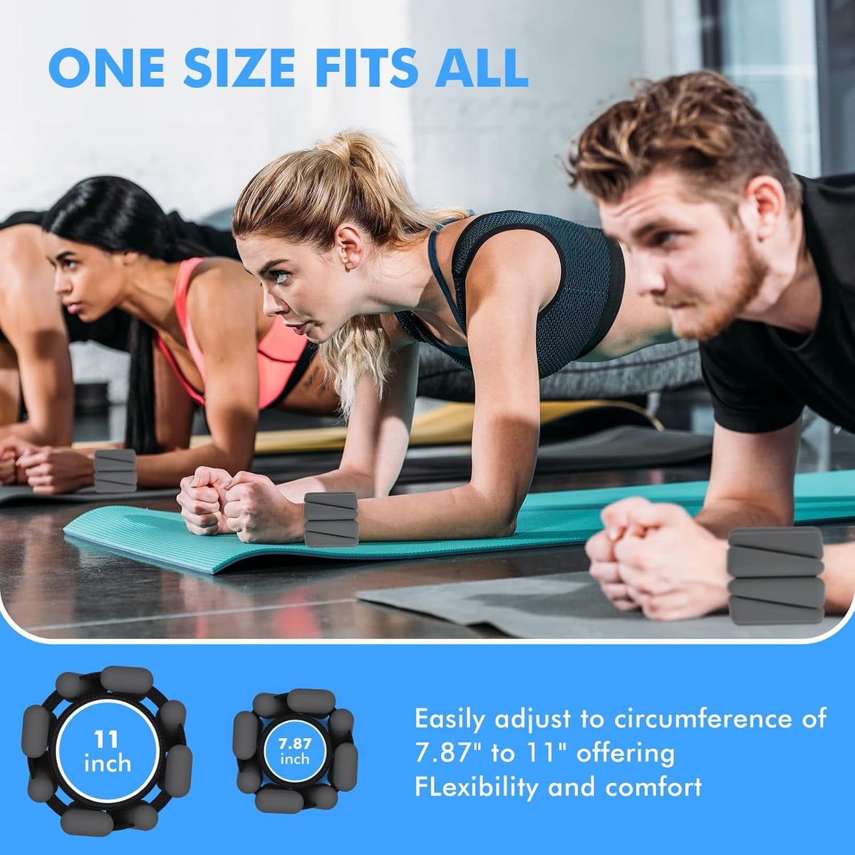 Wrist Weights, Ankle Weights for Women Men, Adjustable Wrist Weighted Bracelet for Home Gym Workout, Running, Yoga, Exercise, Strength Training