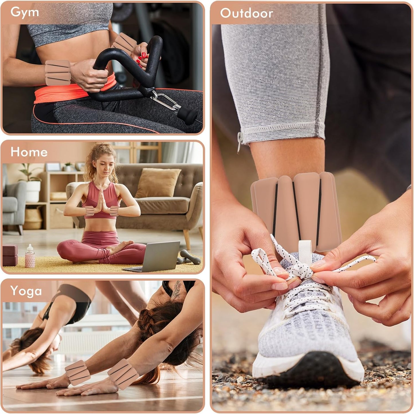 Wrist Weights, Ankle Weights for Women Men, Adjustable Wrist Weighted Bracelet for Home Gym Workout, Running, Yoga, Exercise, Strength Training