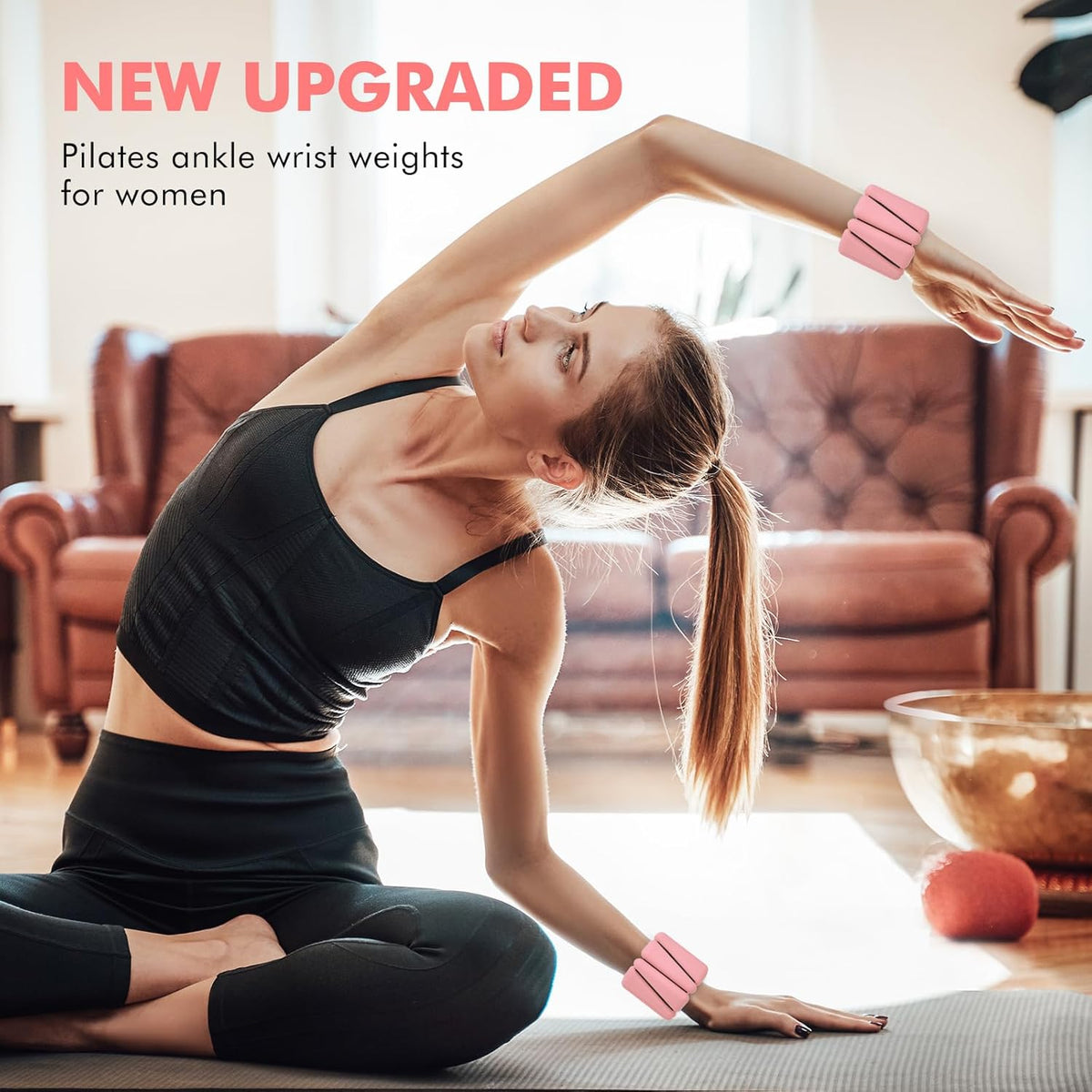 Wrist Weights, Ankle Weights for Women Men, Adjustable Wrist Weighted Bracelet for Home Gym Workout, Running, Yoga, Exercise, Strength Training