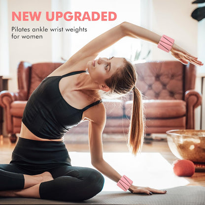 Wrist Weights, Ankle Weights for Women Men, Adjustable Wrist Weighted Bracelet for Home Gym Workout, Running, Yoga, Exercise, Strength Training